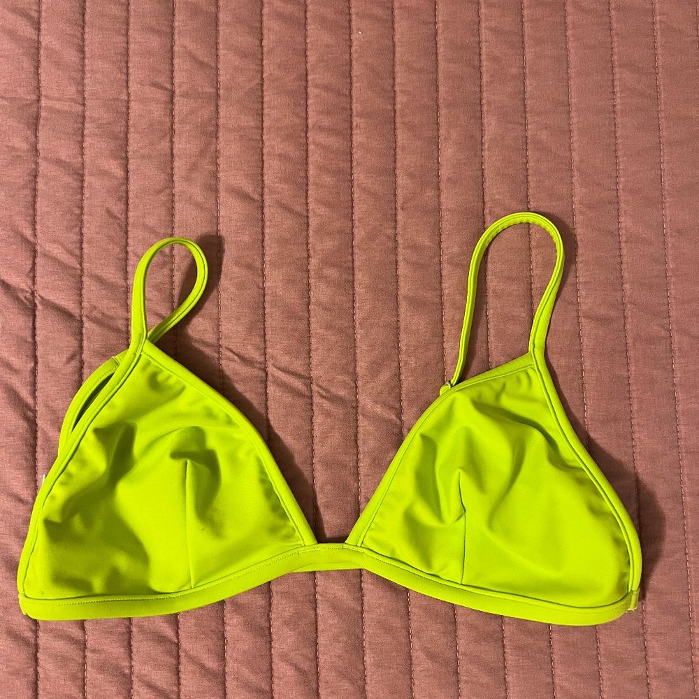 Nu Swim Vibrant Green Bikini Top
